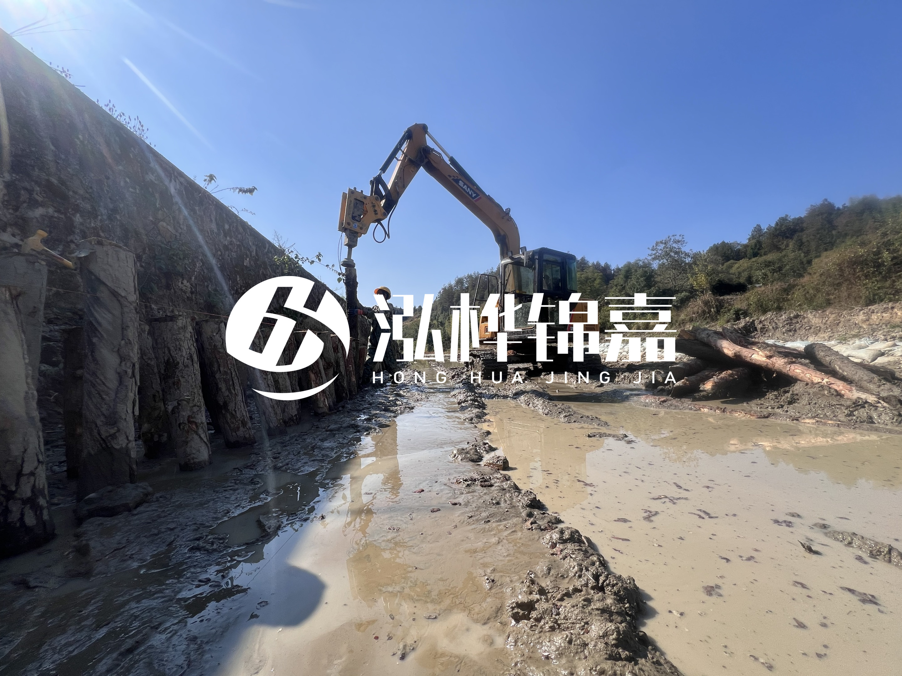 河里打樁起什么作用-河道里打木樁好還是水泥樁好？