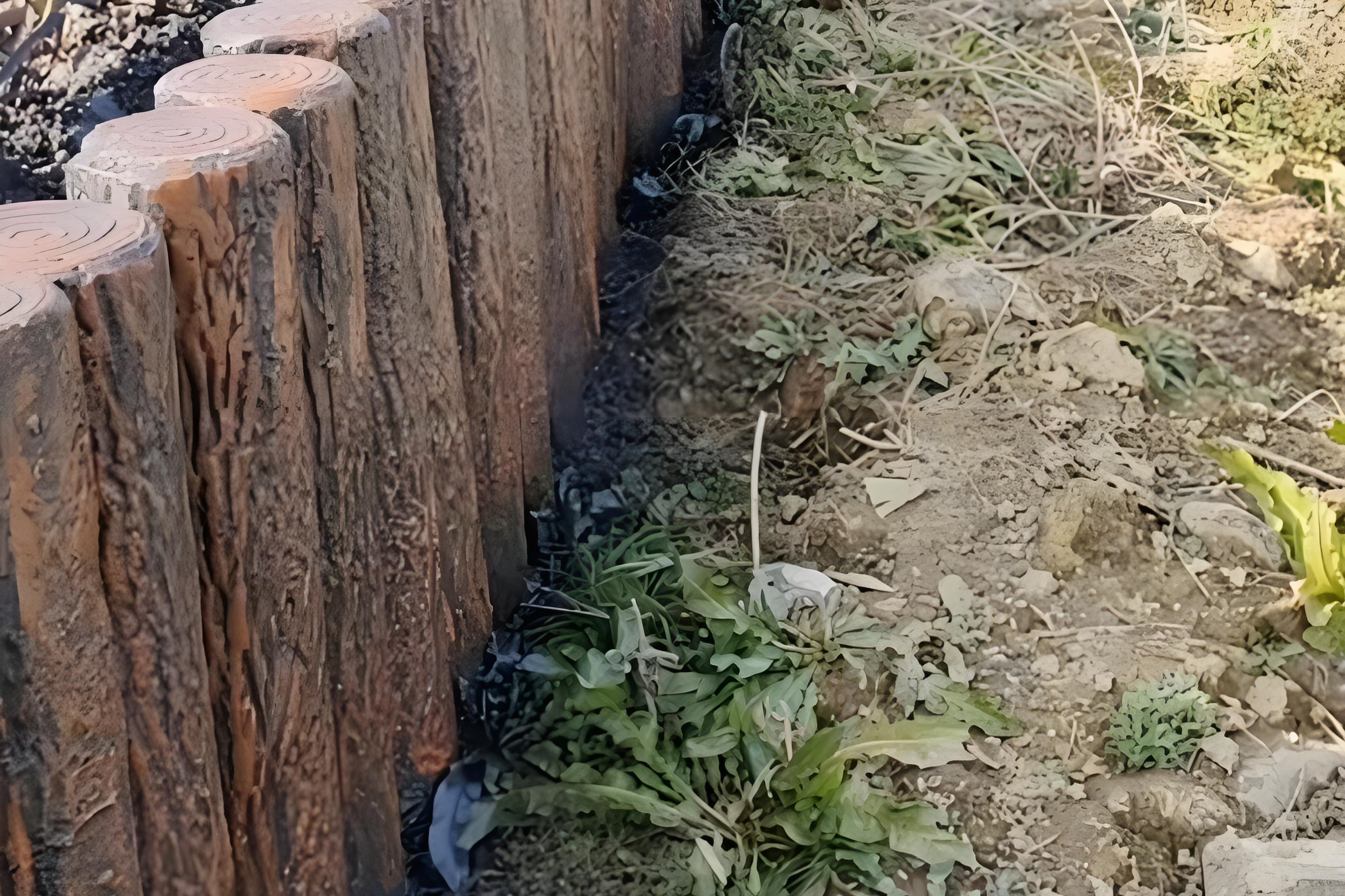 水泥樁批發(fā)廠家泓樺錦嘉-水泥仿木樁表面的紋理是如何制作出來(lái)的？